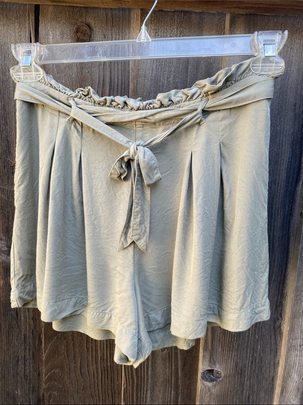 American Eagle Olive Green Elastic Waist Shorts
